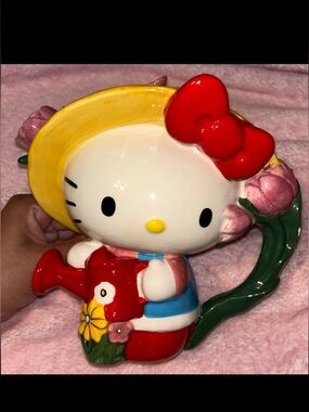 Sanrio Hello Kitty Ceramic Watering Can Planter